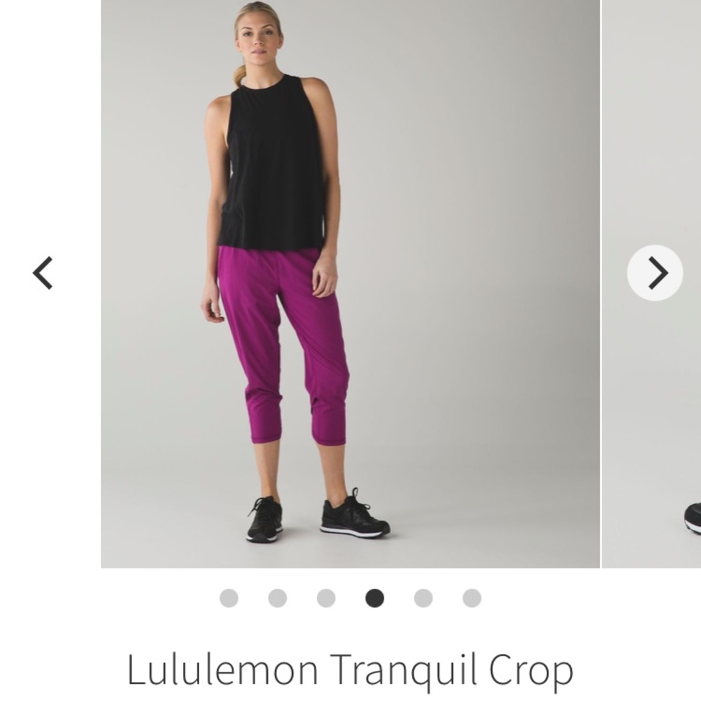 Lululemon Tranquil Crop size8 regal plum
